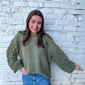 Olive Textured Sweater